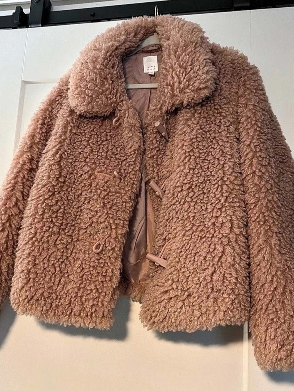 Lauren Conrad Teddy Jacket Pink XXL Like New